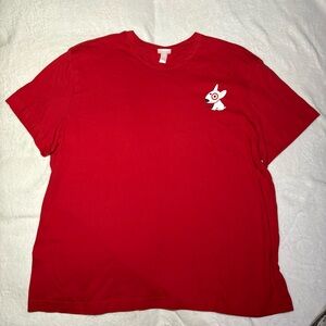 Target Red Short Sleeve Tee with Dog Graphic